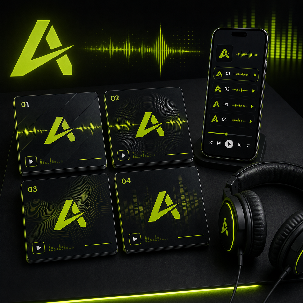 Mockup de músicas personalizadas