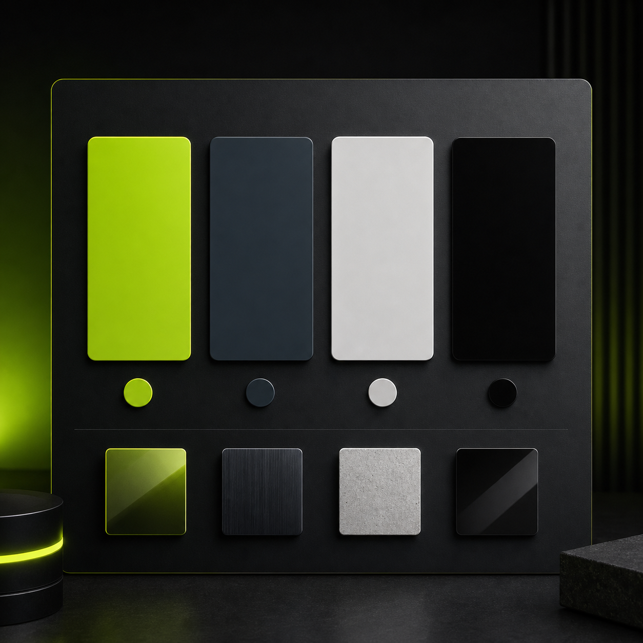 Mockup de paleta de cores