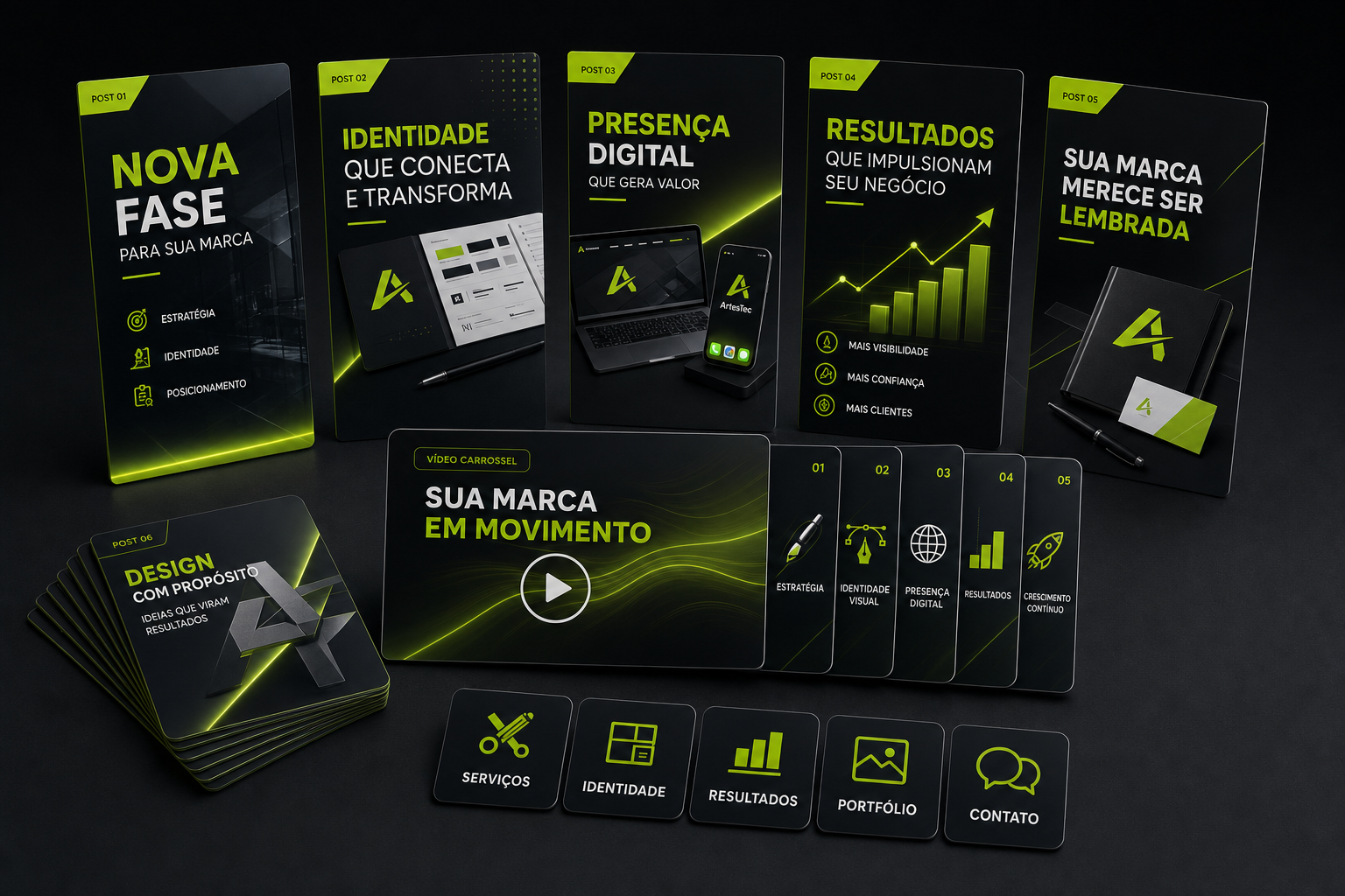 Mockup de artes para divulgação