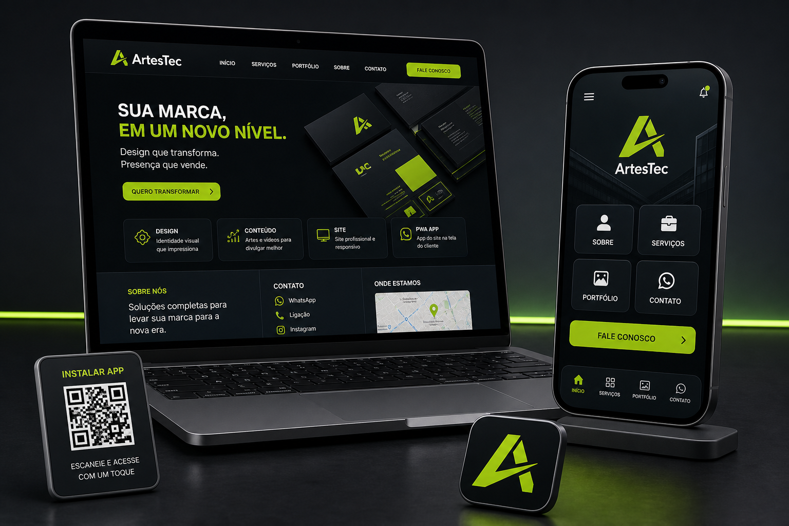 Mockup de site profissional